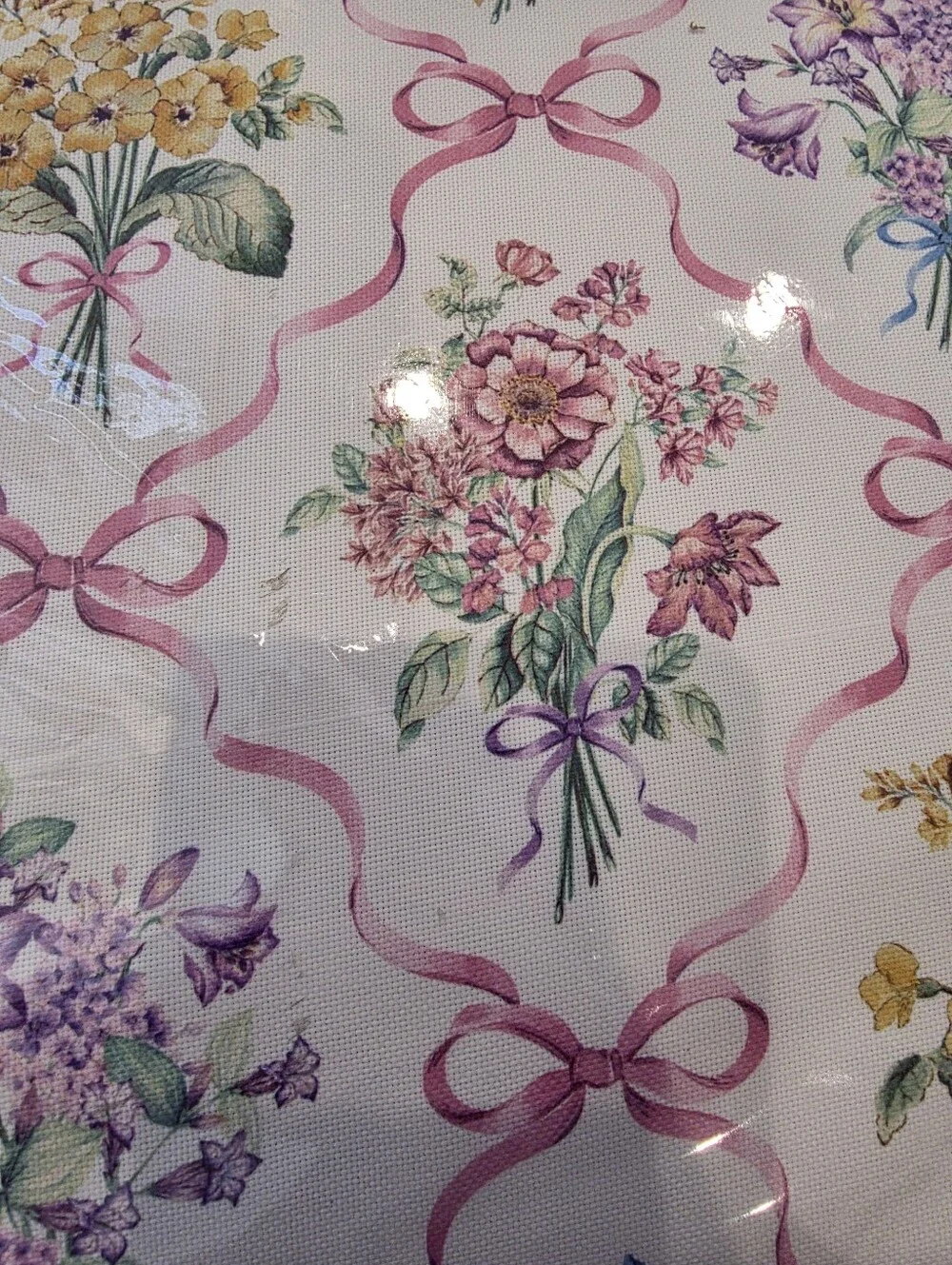 Lenox Bouquet Ribbon Tablecloth - Multicolored Floral - 60x84